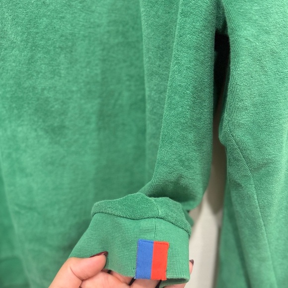 KULE Vibrant Green Terry Cloth Sweatshirt - Picture 5 of 6